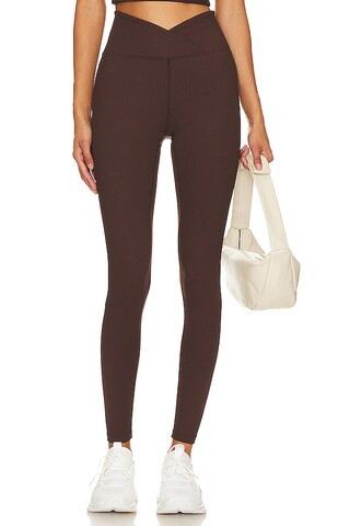 YEAR OF OURS Ribbed Veronica Legging in Dark Oak from Revolve.com | Revolve Clothing (Global)