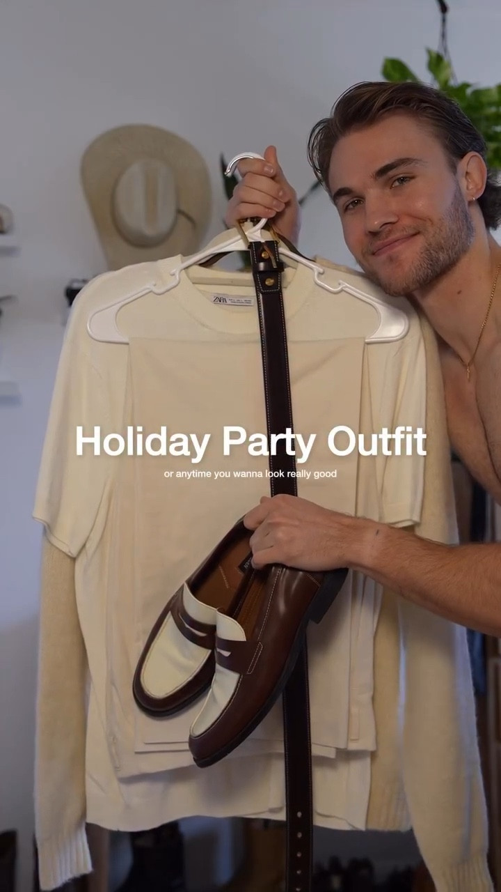 Best dressed at the office Holiday Party🤷🏼‍♂️

Holiday work party, gift exchange with friends or a family Christmas gathering or anytime you need to look really good, a date maybe…? be the flyest guy in the room. 

Here’s how -

This outfit builds off of a monochromatic base. All white/off white. Bring in wide leg trousers and a tailored textured tee to pair. Layer with some high quality knitwear. Finish it off with a good pair of loafers and jewelry. 

🏷️: men’s outfit idea - men’s outfit ideas - men’s outfits - outfits for men - men’s outfit - men’s date outfit - date night outfit for men - men’s date night outfit - men’s Christmas outfit - men’s holiday outfit - men’s party outfit 

#mensoutfit #mensoutfits #mensoutfitideas #outfits #outfit
