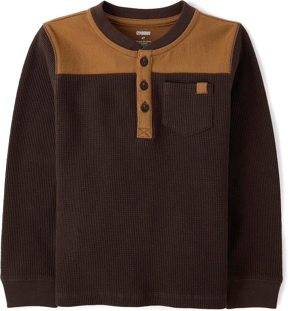 Gymboree Boys' and Toddler Long Sleeve Henley Shirt | Amazon (US)