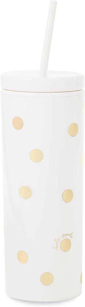 Kate Spade New York Insulated Tumbler with Reusable Straw, 24 Ounce Acrylic Travel Cup with Lid, ... | Amazon (US)