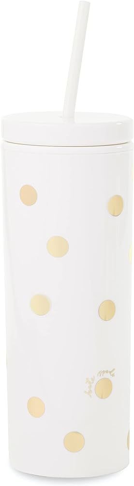 Kate Spade New York Insulated Tumbler with Reusable Straw, 24 Ounce Acrylic Travel Cup with Lid, ... | Amazon (US)