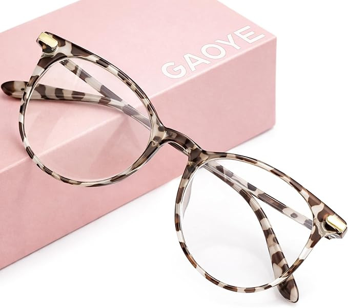 Gaoye Blue Light Blocking Glasses, Retro Round Eyewear Frame Anti Eyestrain Computer Glasses for ... | Amazon (US)