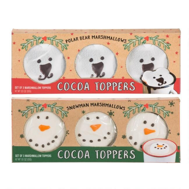 3 Pack Bear & Snowman Marshmallow Cocoa Toppers Set Of 2 | World Market