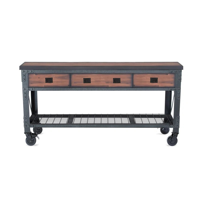 Rolling 72" W Butcher Block Top Workbench | Wayfair North America