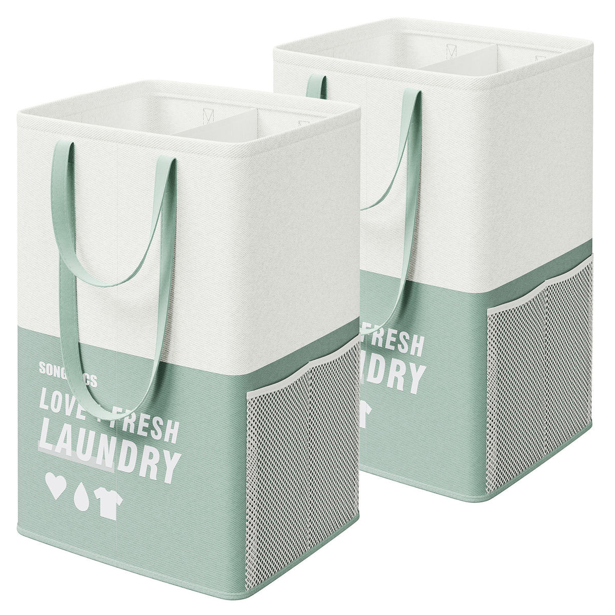 SONGMICS Laundry Basket with 2 Compartments | SONGMICS