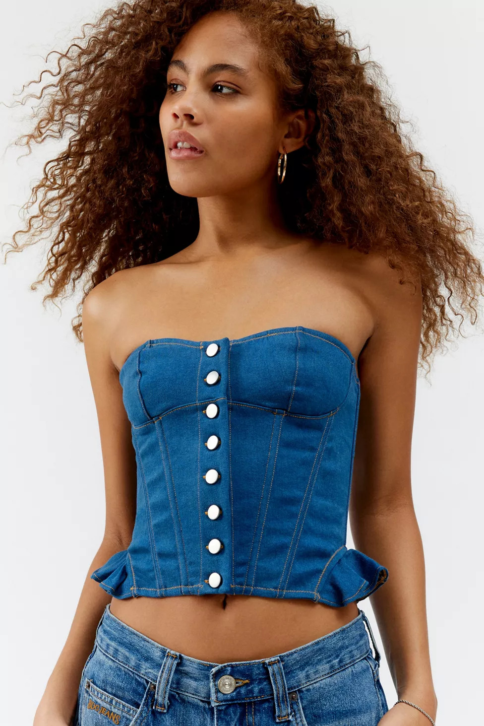 Out From Under Billie Denim Corset | Urban Outfitters (US and RoW)