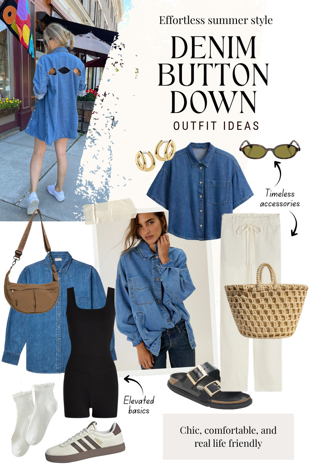 Effortless Denim Button-Down Outfits Every Mom Needs 

 