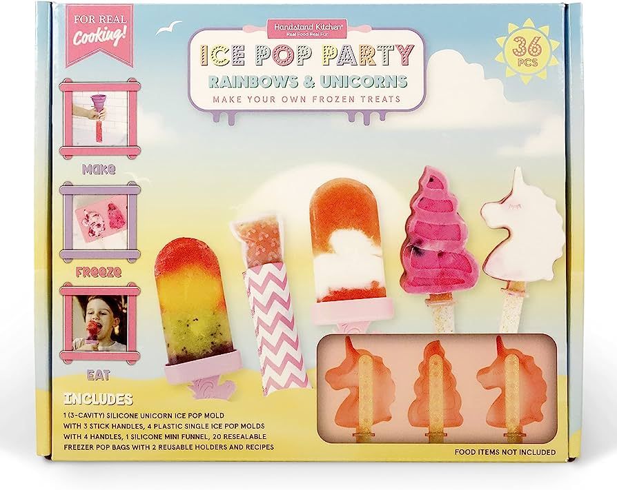 Handstand Kitchen Unicorn Ice Pop Party Kit for Making Molded, Poured and Squeeze Pop Style Treat... | Amazon (US)