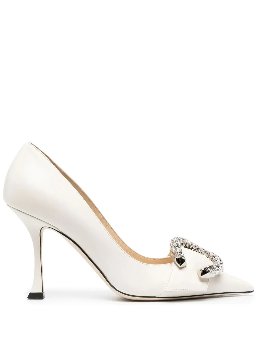 Jimmy Choo Melva 90mm crystal-buckle Pumps - Farfetch | Farfetch Global