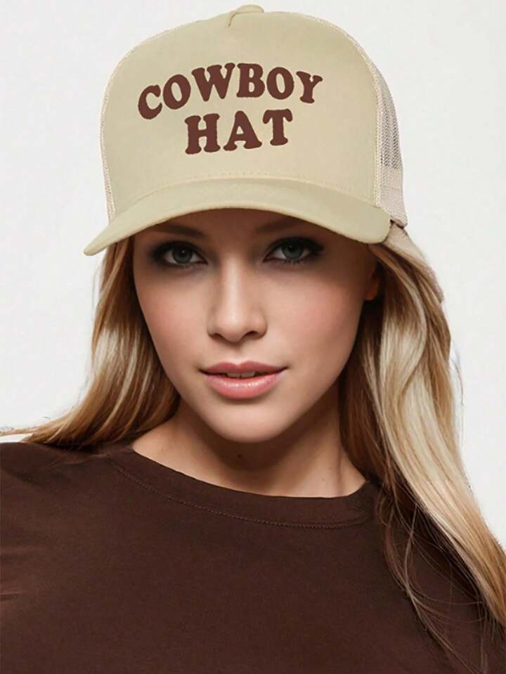 1Pc Unisex Foam Snapback Trucker Hat  Daily Casual Baseball Cap Cowboy Hat | SHEIN