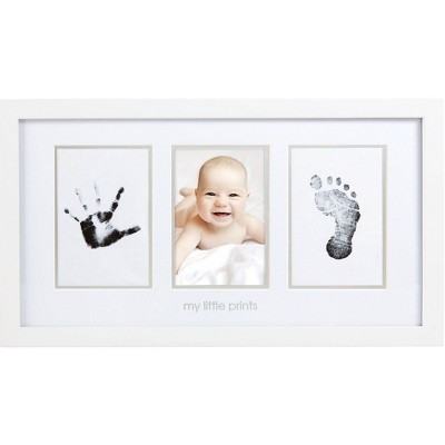 Pearhead Babyprints Photo Frame - White: Wood Frame, Glass Window Glazing, Sawtooth Back Mount, Holds 4x6 Photo | Target