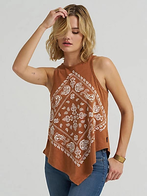 Women's Wrangler Bandana Diamond Front Tank | Wrangler