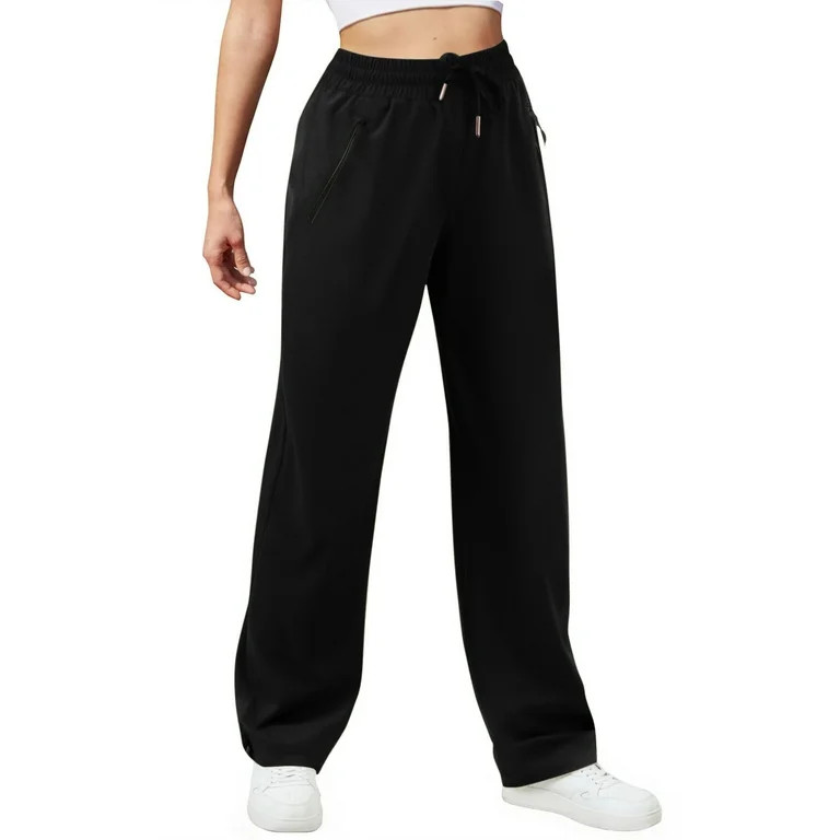VBVC No Boundaries Women's Zipper Multi-Pocket Slimming Jogger,Womens Drawstring Elastic Waist Ca... | Walmart (US)