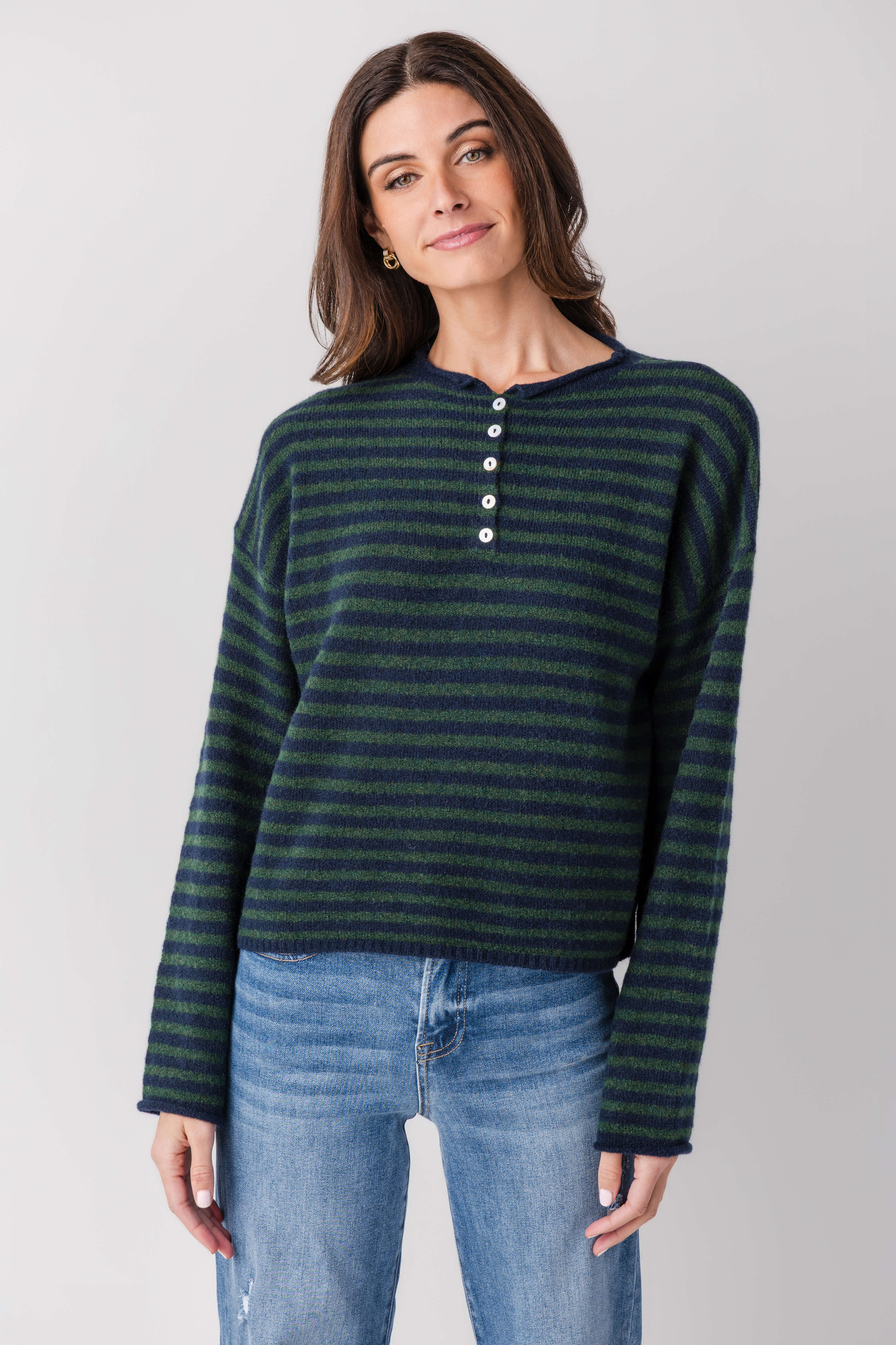 Things Between Striped Piper Henley | Social Threads