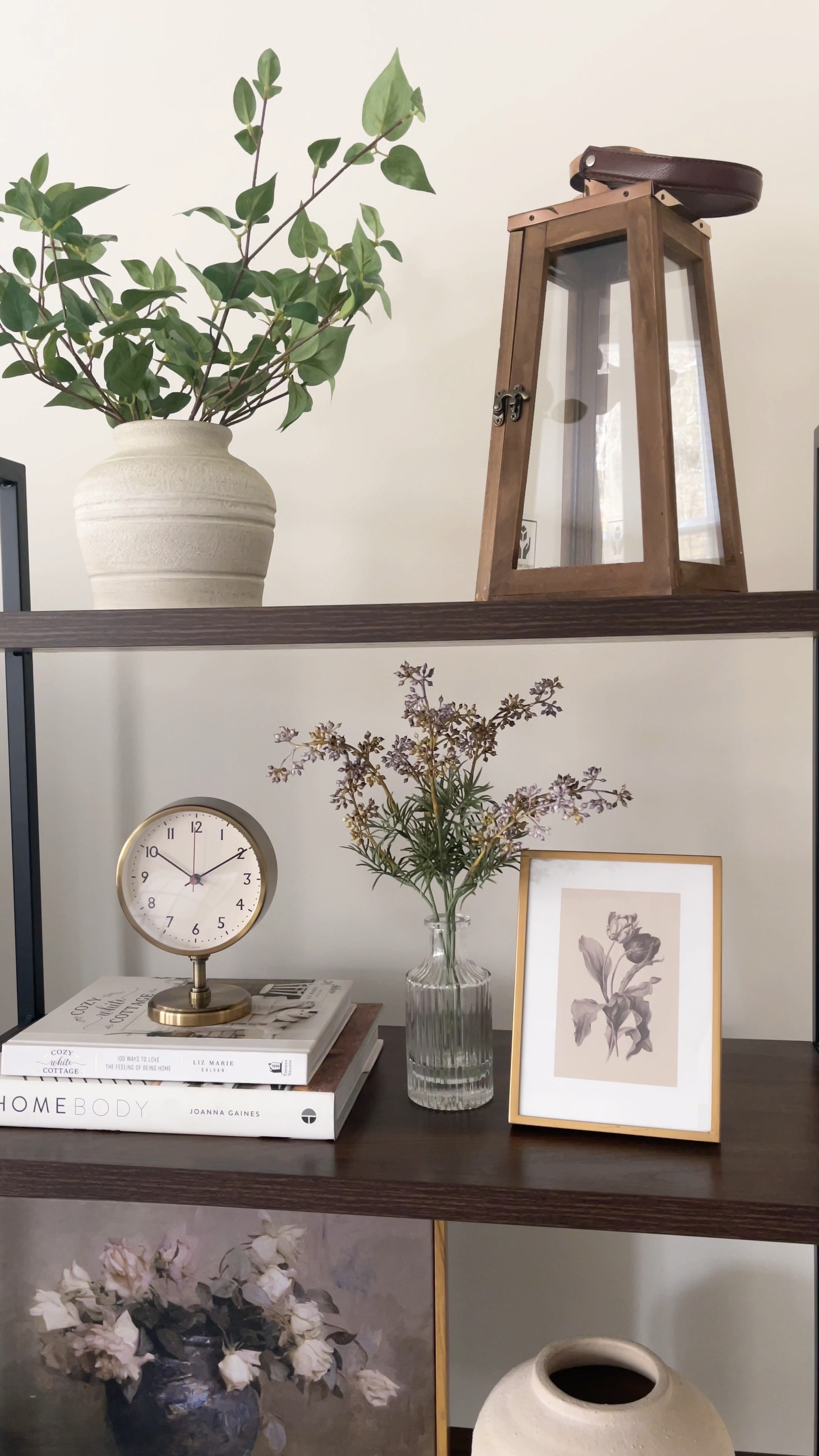 How I styled decor pieces from Hearth and Hand. Shelf Styling, neutral decor, spring decor, home decor, living room 

#LTKfindsunder50 #LTKVideo #LTKhome