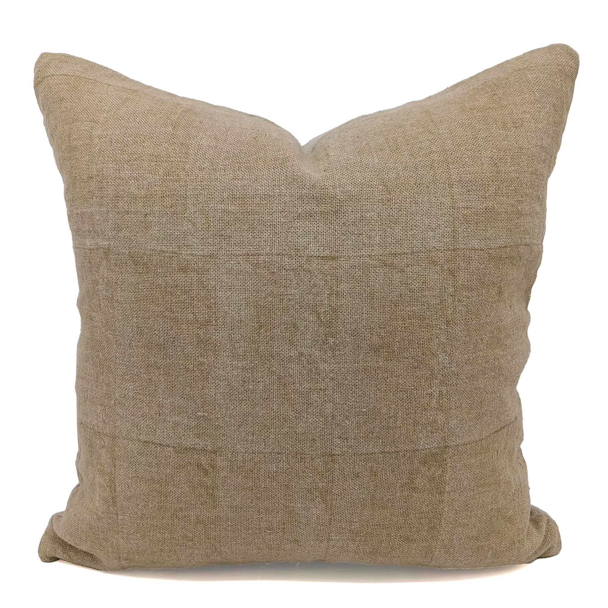 Fabdivine Linen Hand Block Print Decorative Throw Pillow Cover , 20"X20", Brown - Walmart.com | Walmart (US)