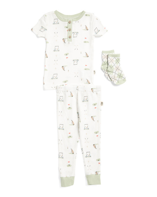 Infant And Toddler Boys 2pc Golf Printed Pajama Set | TJ Maxx