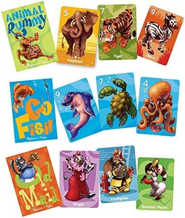 Melissa & Doug Classic Card Games Set - Old Maid, Go Fish, Rummy | Amazon (US)