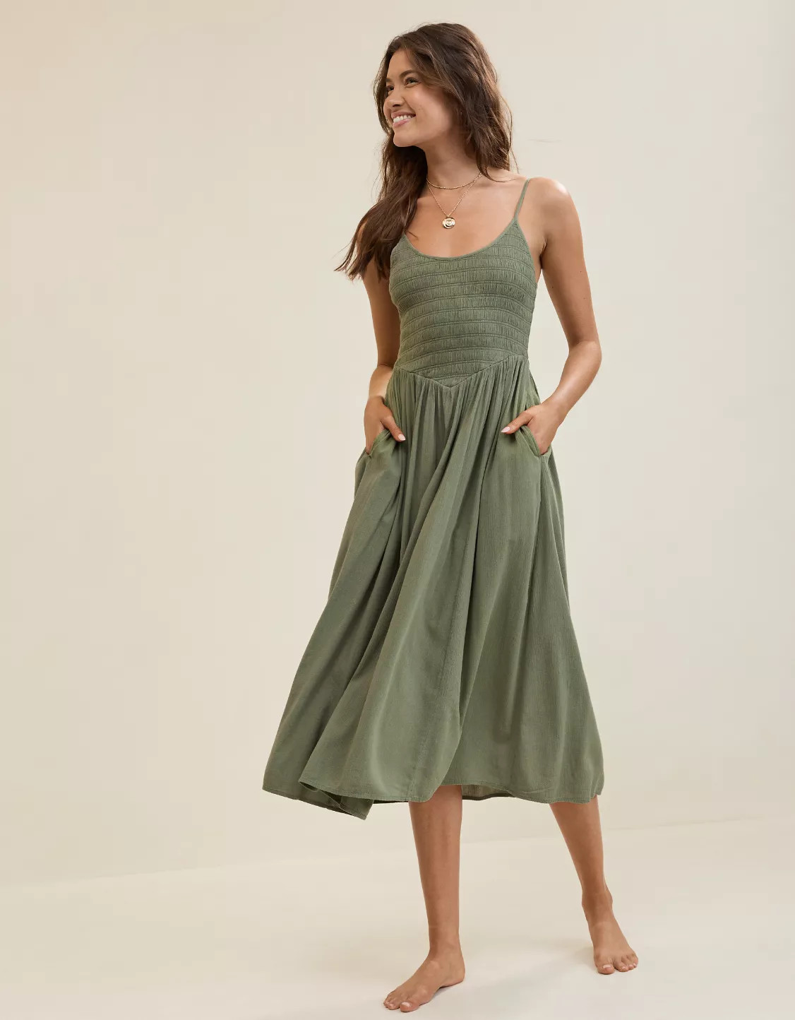 Aerie At The Barre Midi Dress | Aerie