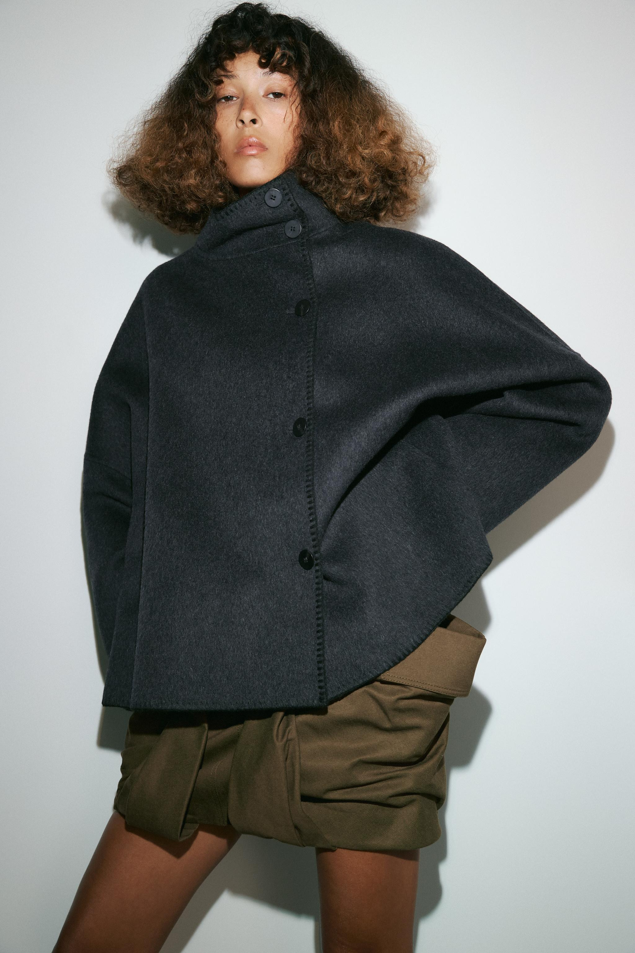 WOOL BLEND SHORT COAT ZW COLLECTION | Zara US