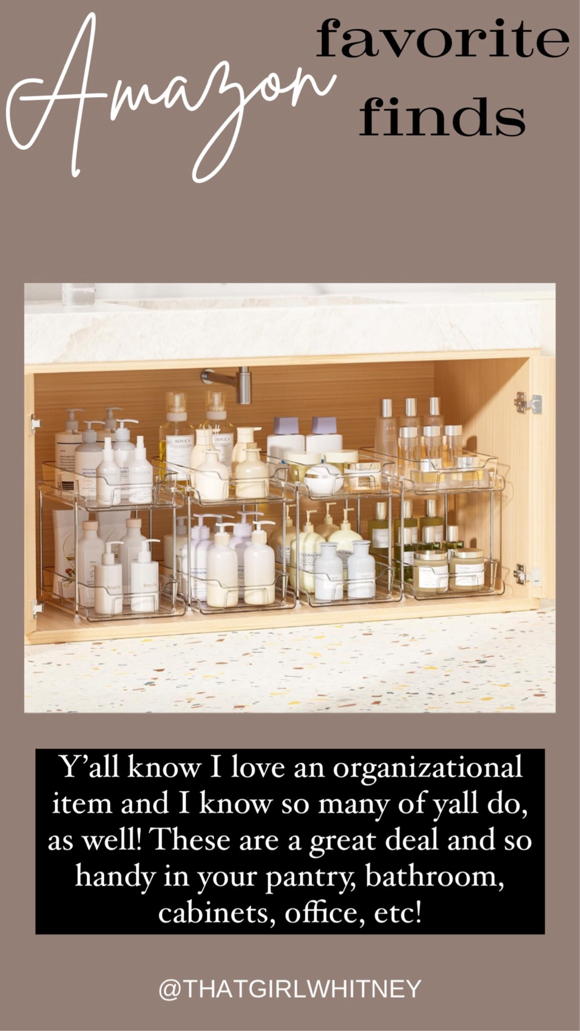 I love a good organizational item and these are a great option for so many cabinets and closets in your home!

#LTKfindsunder50 #LTKhome #LTKsalealert