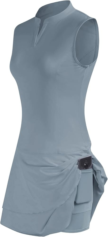 JACK SMITH Women Athletic Dresses with Shorts Sleeveless Golf Tennis Dress Pockets | Amazon (US)