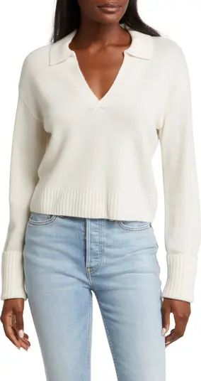 PAIGE Maxie Johnny Collar Cashmere Sweater | Nordstrom | Nordstrom