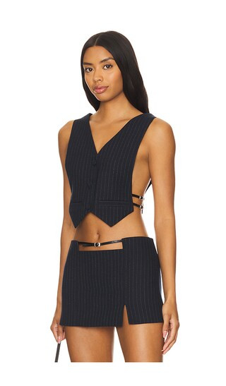 Striped Vest in Navy Blue | Revolve Clothing (Global)