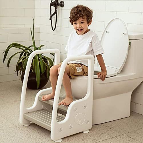Two Step Stool with Handles Height Adjustable Footstool for Toddlers Children Kids as Bathroom Potty | Amazon (US)