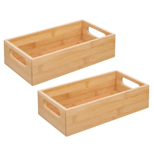 mDesign Pantry Organizer Container Bin with Handles, 2 Pack, Natural/Tan at Nordstrom | Nordstrom
