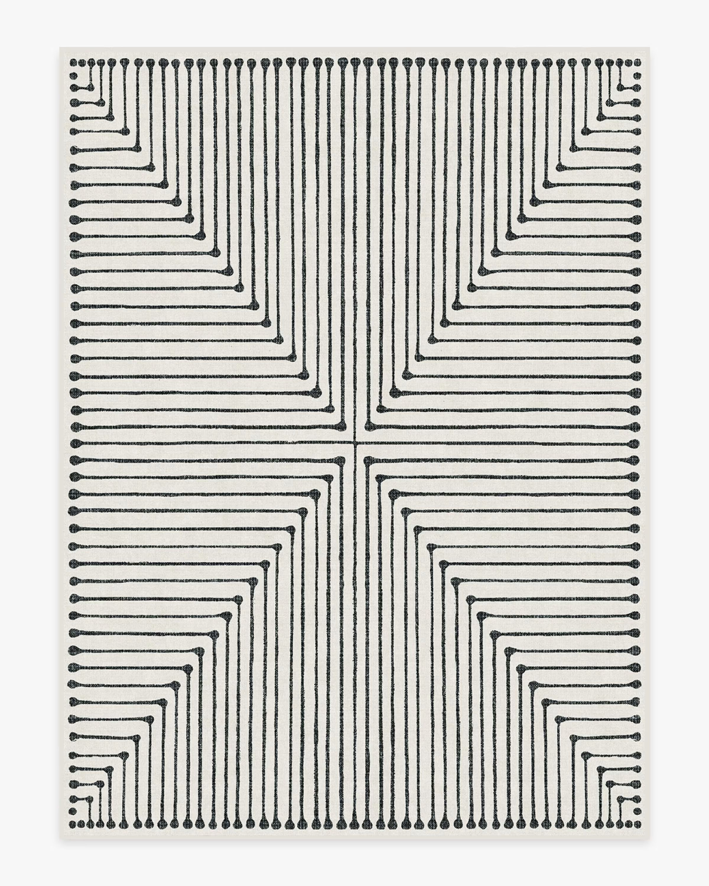 Jonathan Adler Inkdrop Black & Ivory Rug | Ruggable | Ruggable