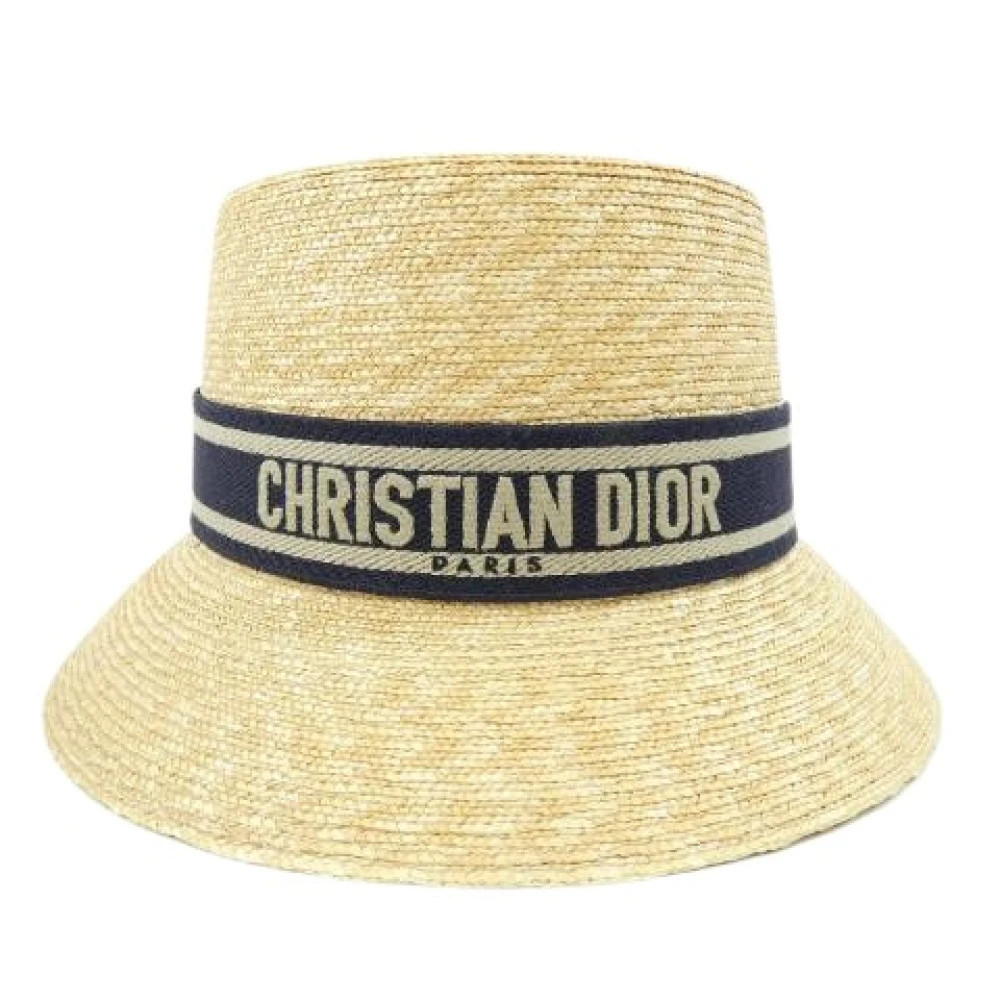 Dior Vintage, Vintage , Dames, Beige, ONE Size, Pre-owned Dioresort Hat | Miinto Belgium