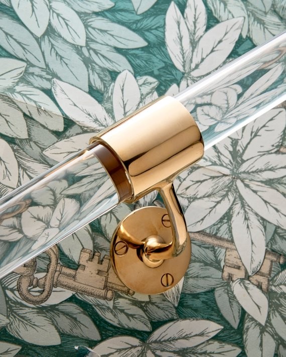 Custom Lucite Handrail in Brass, Satin Brass or Polished Nickel | Etsy (US)