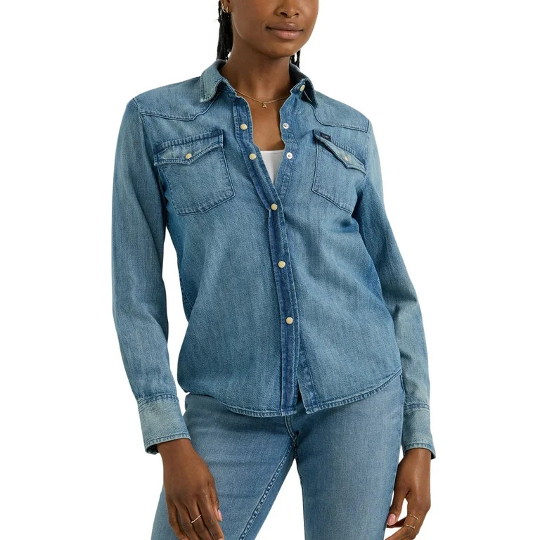 Lee® Women's Heritage Regular Fit Western Shirt - Walmart.com | Walmart (US)