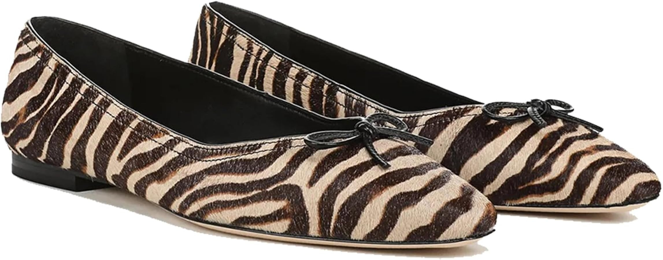 Suede Ballet Flats for Women Bow Pointed Toe Ballet Flat Shoes Mary Janes | Amazon (US)