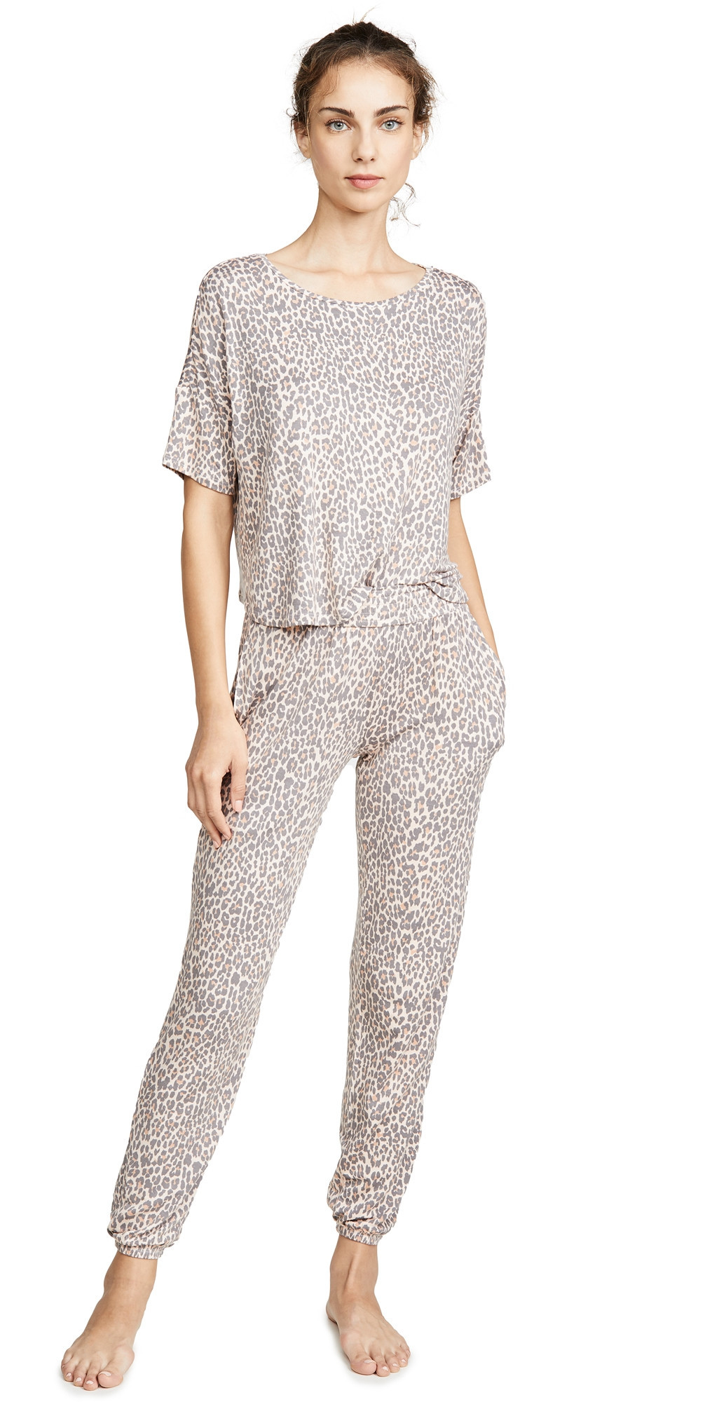 HONEYDEW Sun Lover Lounge Pajama Set Leopard L | Shopbop