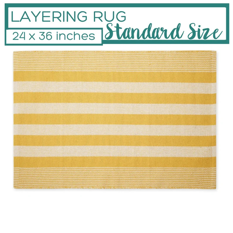 Yellow Area Rug, Striped Accent Rug, Yellow Rug, Doormat Layering Rug, Scatter Rug, Doormat Rug, ... | Etsy (US)