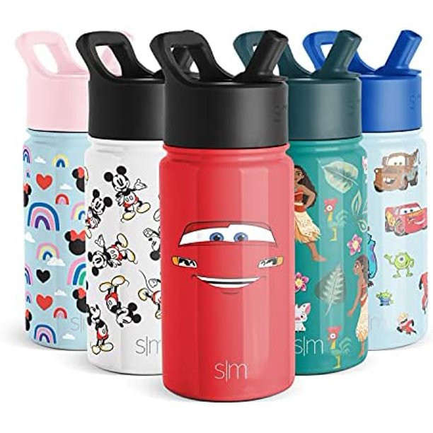 Simple Modern Disney Pixar Lightning McQueen Kids Water Bottle with Straw Lid | Reusable Insulate... | Walmart (US)