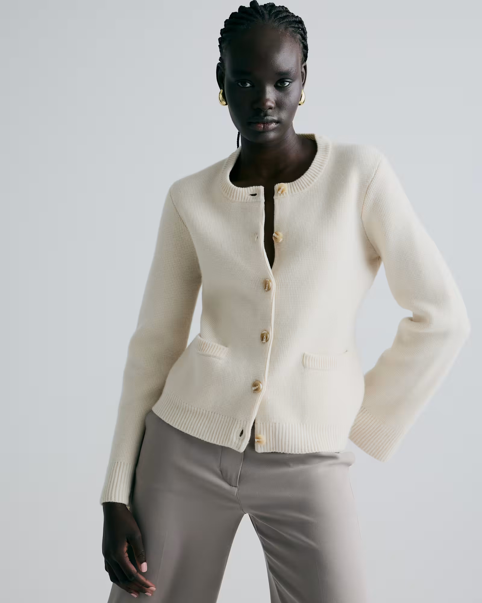 Mongolian Cashmere Structured Cardigan | Quince