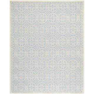 SAFAVIEH Cambridge Light Blue/Ivory 8 ft. x 10 ft. Geometric Medallion Area Rug CAM123A-8 - The H... | The Home Depot