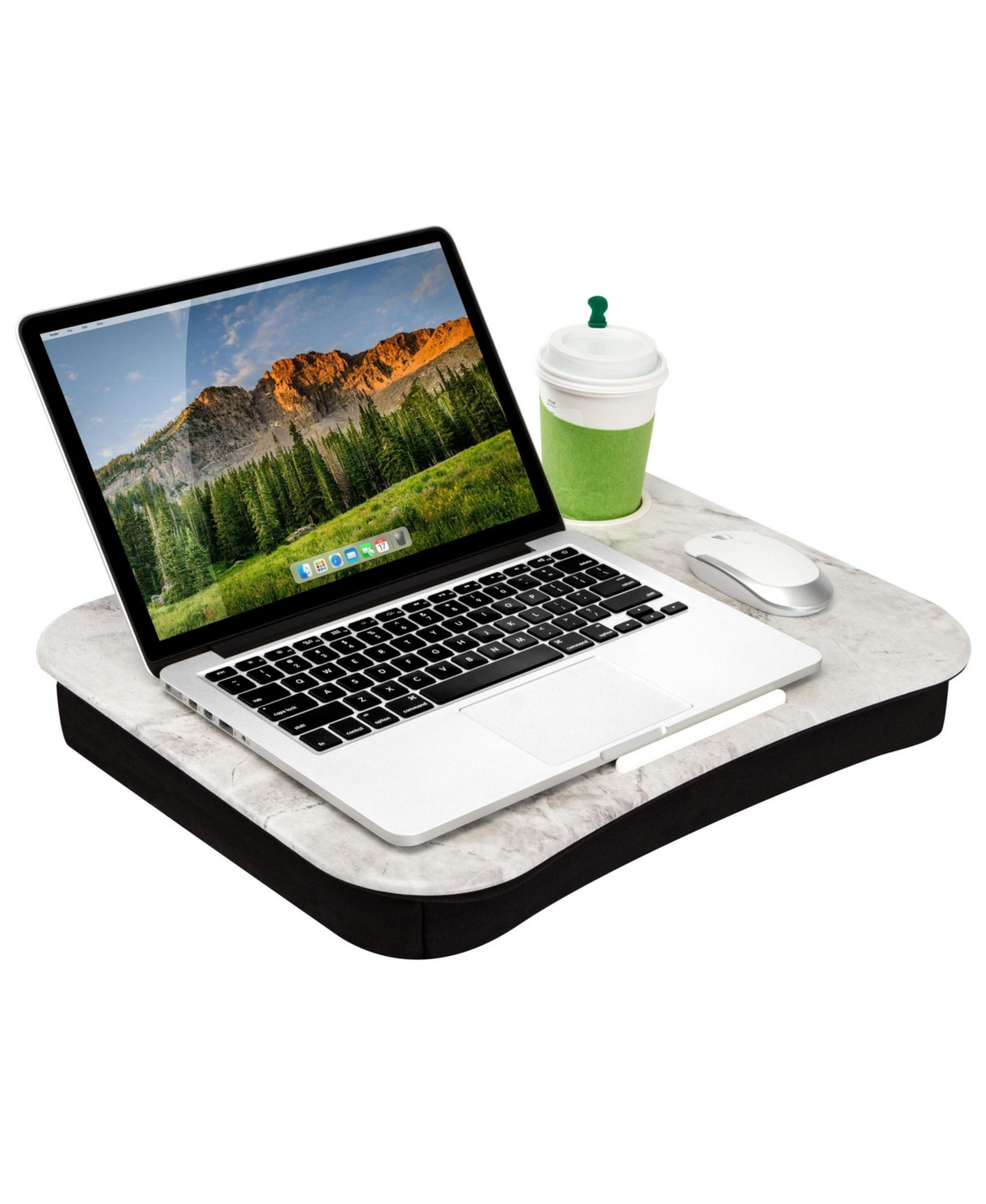 Lapgear Cupholder Lap Desk - White marble | Macy's