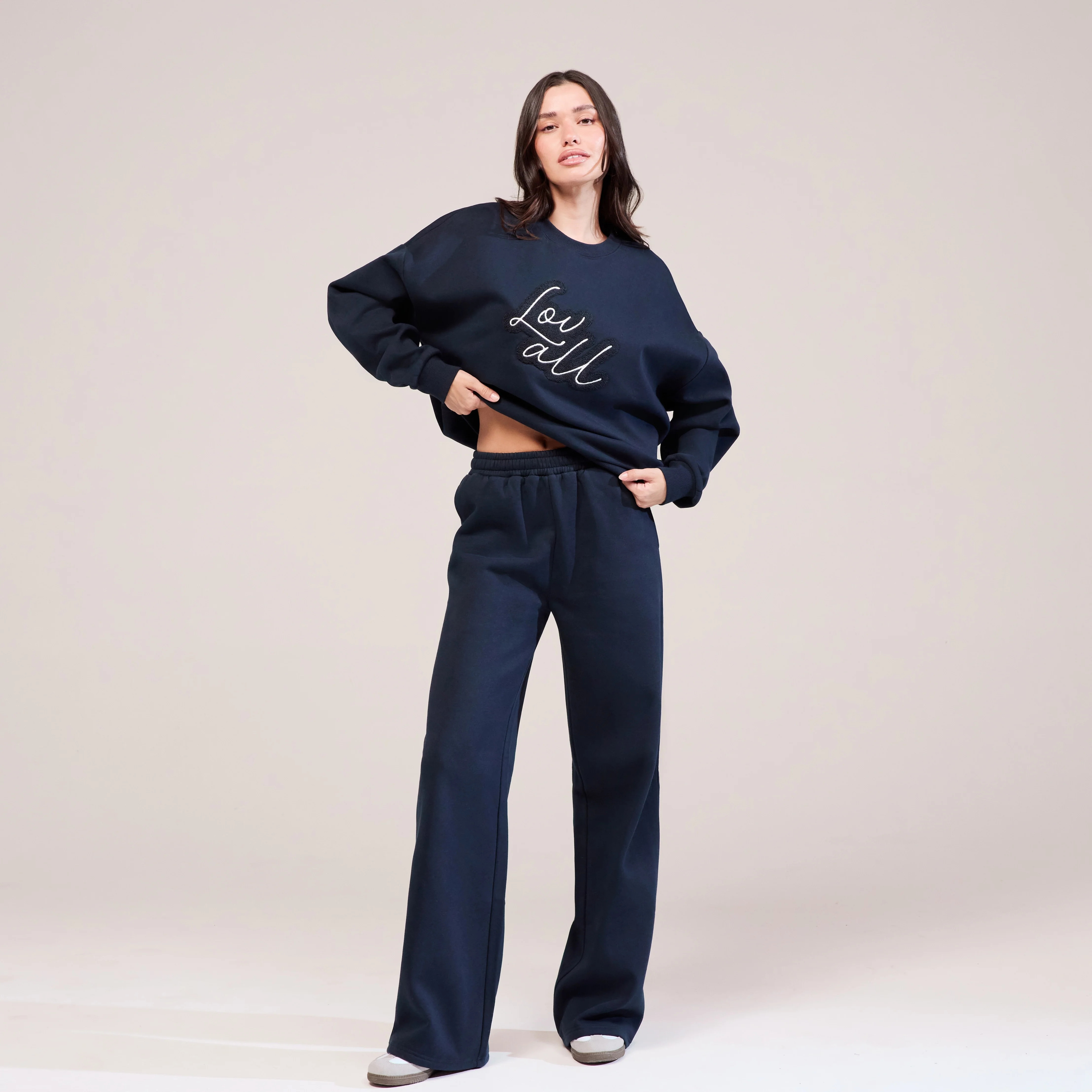 Organic Wide Leg Jogger | Vintage Navy | LOVALL
