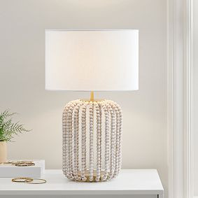 Remy Wood Bead Table Lamp (20") | Pottery Barn Teen