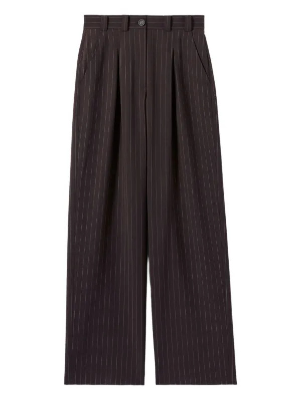 pinstripe pleated tailored trousers | Farfetch Global