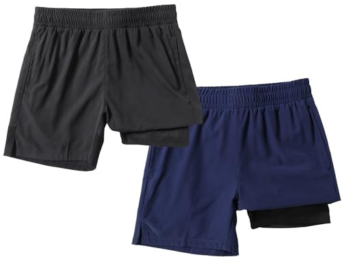 IRELIA 2 Pack Boys Box Brief Liner Compression Zipper Pocket Shorts Kids Quick Dry Active Sports ... | Amazon (US)