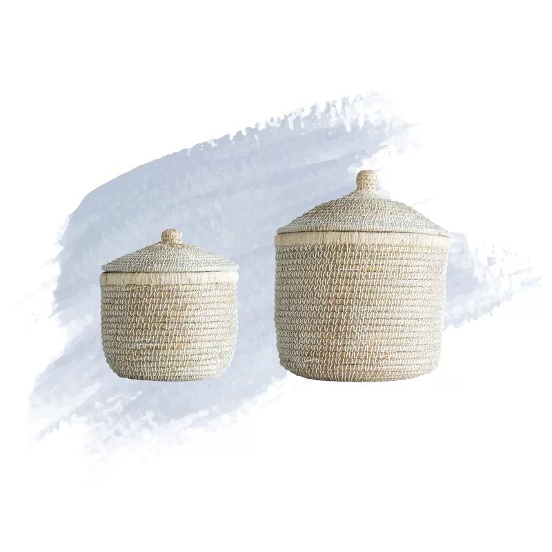 2 Piece Wicker/Rattan Basket Set | Wayfair North America