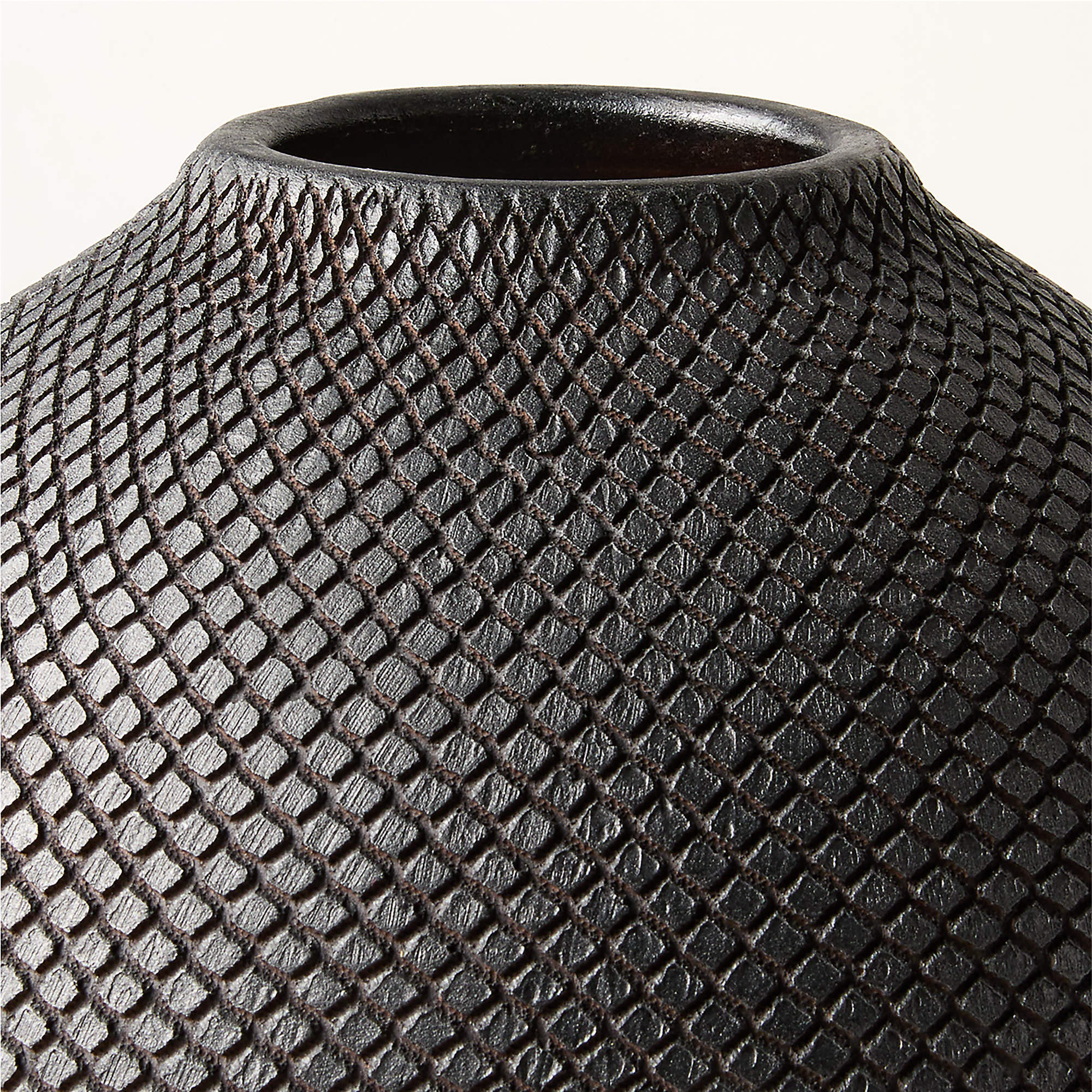 Cusco Textured Black Terracotta Vase Tall + Reviews | CB2 | CB2