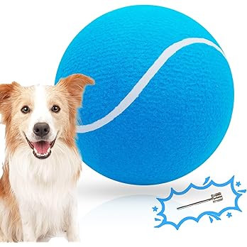 Large Dog Tennis Ball,9.5" Giant Doy Sport Ball Toy,Pet Birthday Gifts Interactive Dog Toys for S... | Amazon (US)