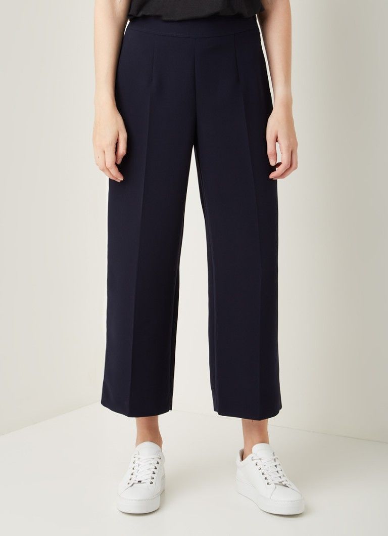 High waist wide fit cropped pantalon met paspelzakken | De Bijenkorf (NL)