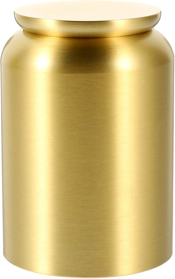 PACKOVE Copper Canister Tea Storage Jar Kitchen Food Canister Brass Tea Can Storage Tank Airtight... | Amazon (US)